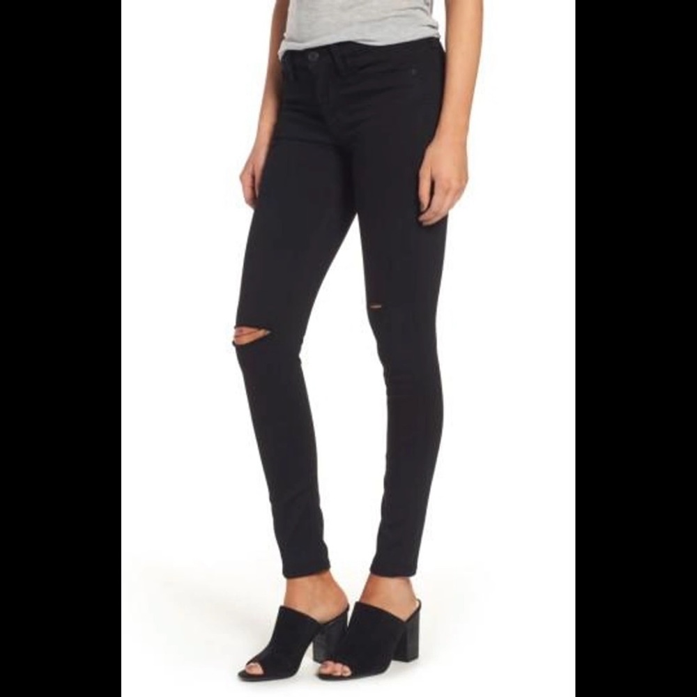 HUDSON Nico Super Skinny Jeans In Destructed Black‎